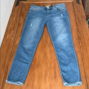 Democracy AbTechnology Light Blue Frayed Ankle Jeans Size 6